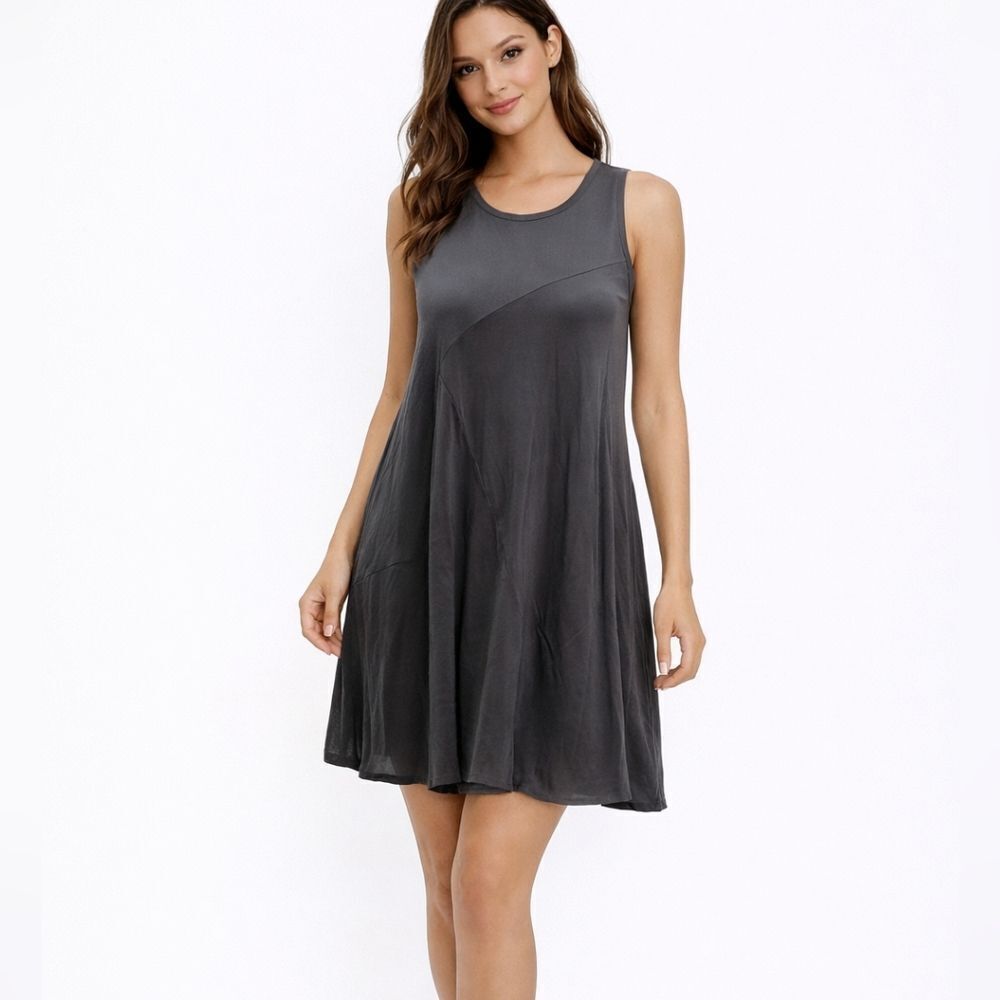 Vivienne Vivienne Tam Gray Chiffon Style Shift Dress Size XS